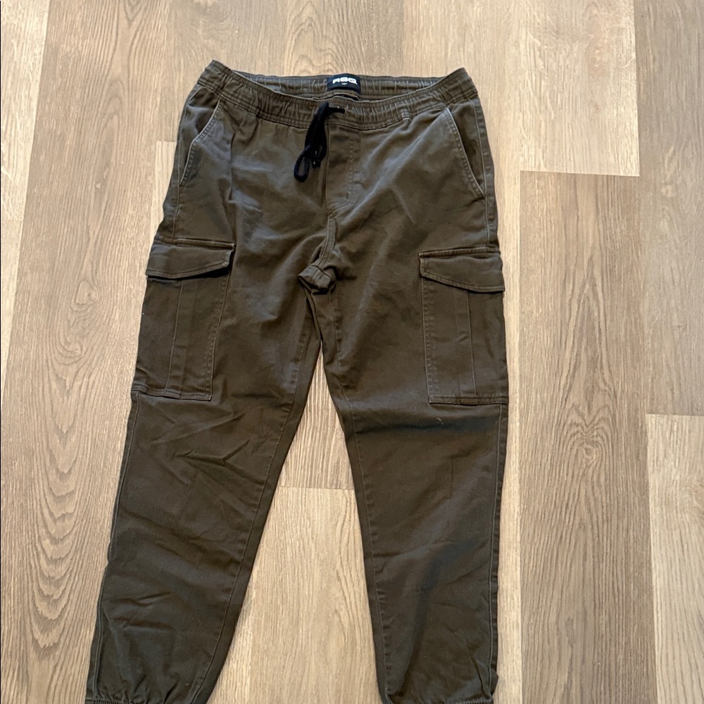 RSQ Men's Dark Brown Cargo Pants from PAC Sun